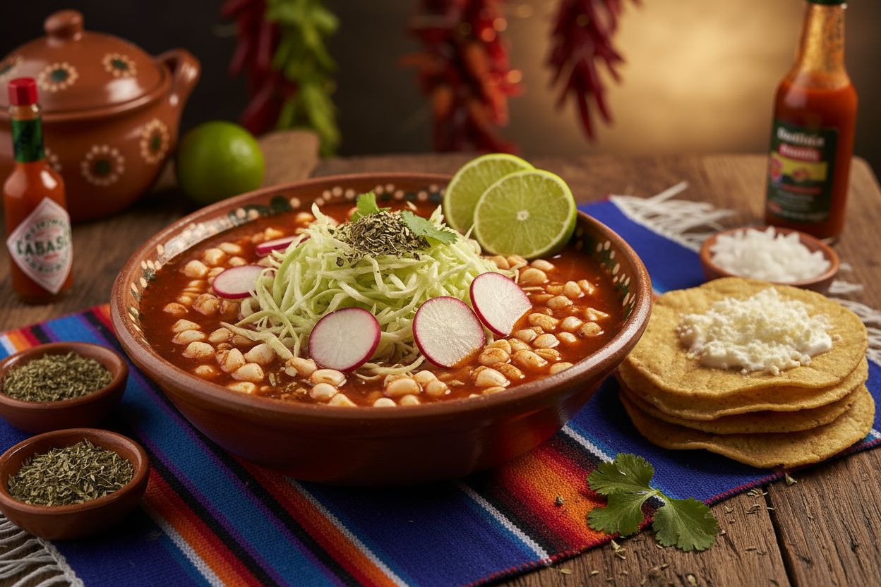 comida mexicana pozole rojo